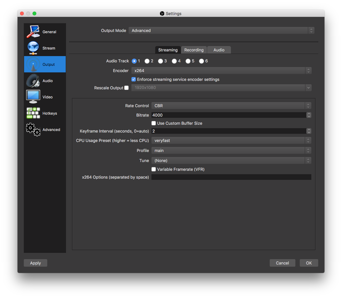 good quality obs studio recording settings